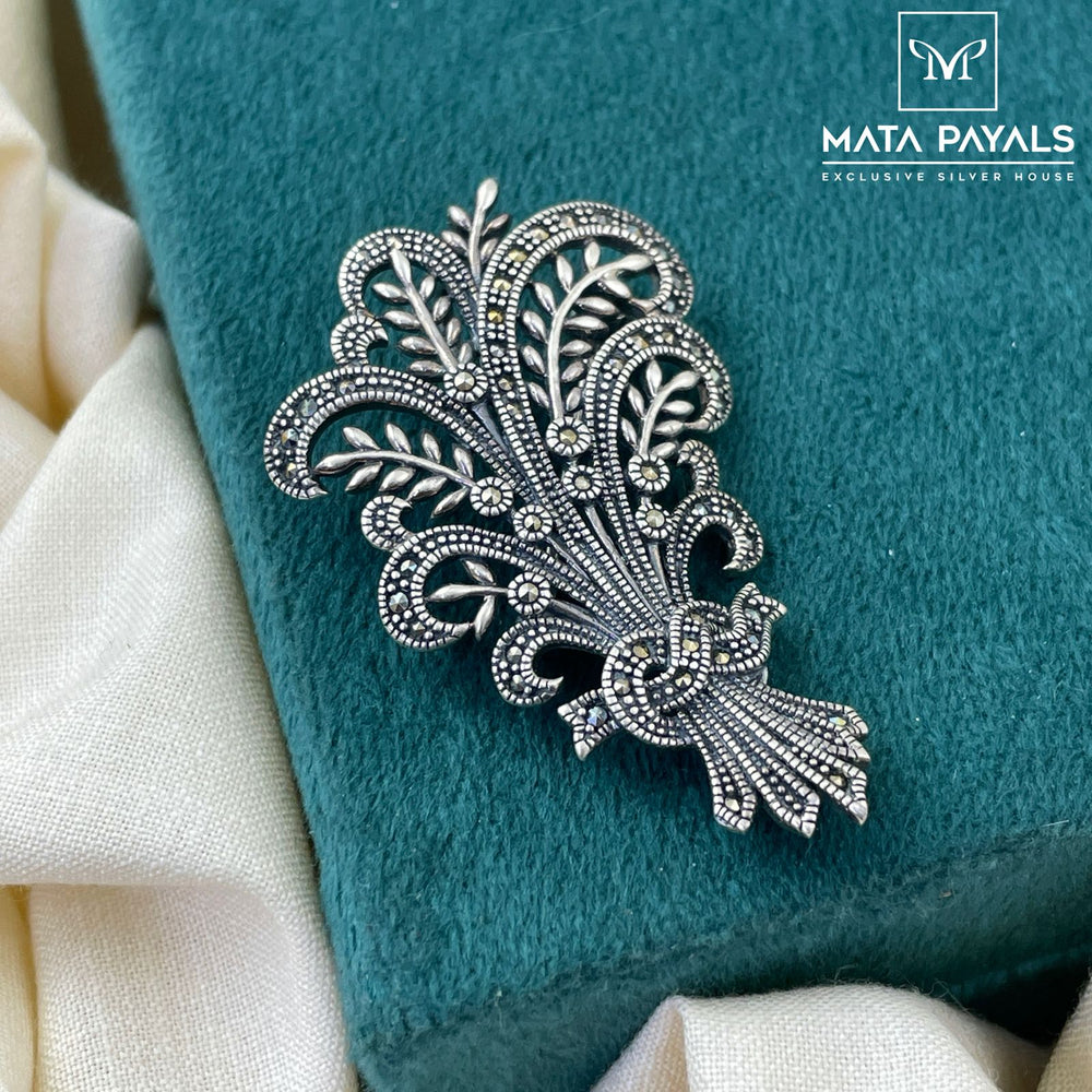 Silver Marcasite Brooch