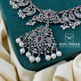 Gorgeous Mayur Oxidised Silver Necklace