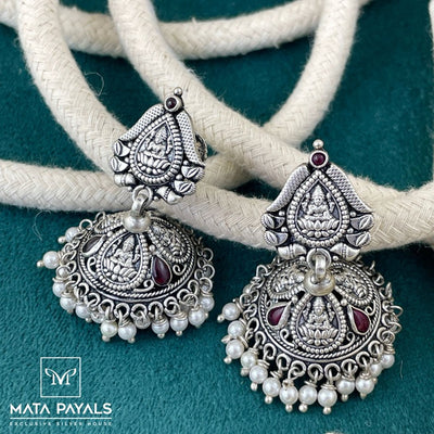 Oxidised Lakshmi Jumka