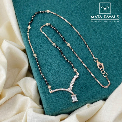 Shiny Silver mangalsutra