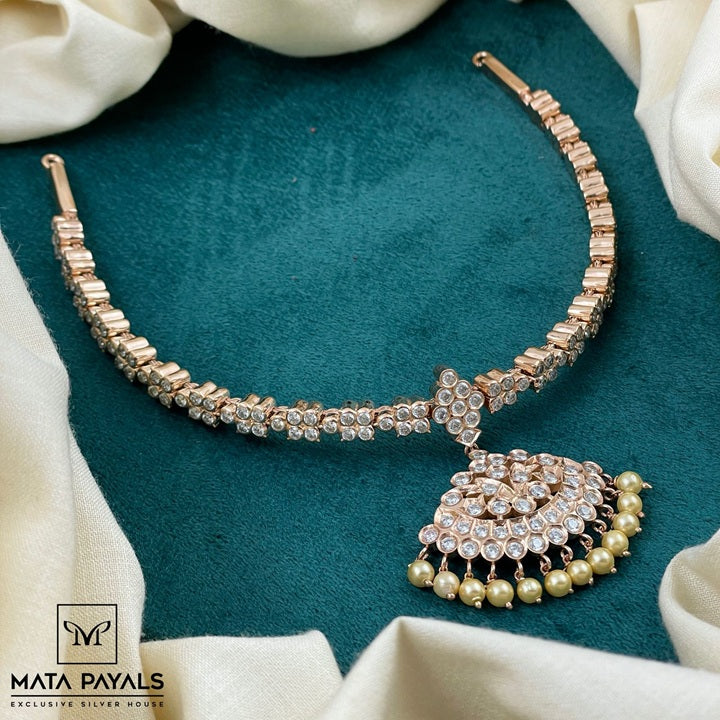 Zircon Rose Gold Necklace