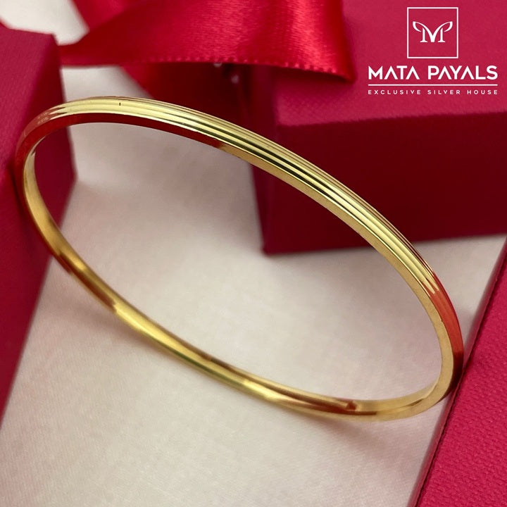Gold Polish Simple Kada