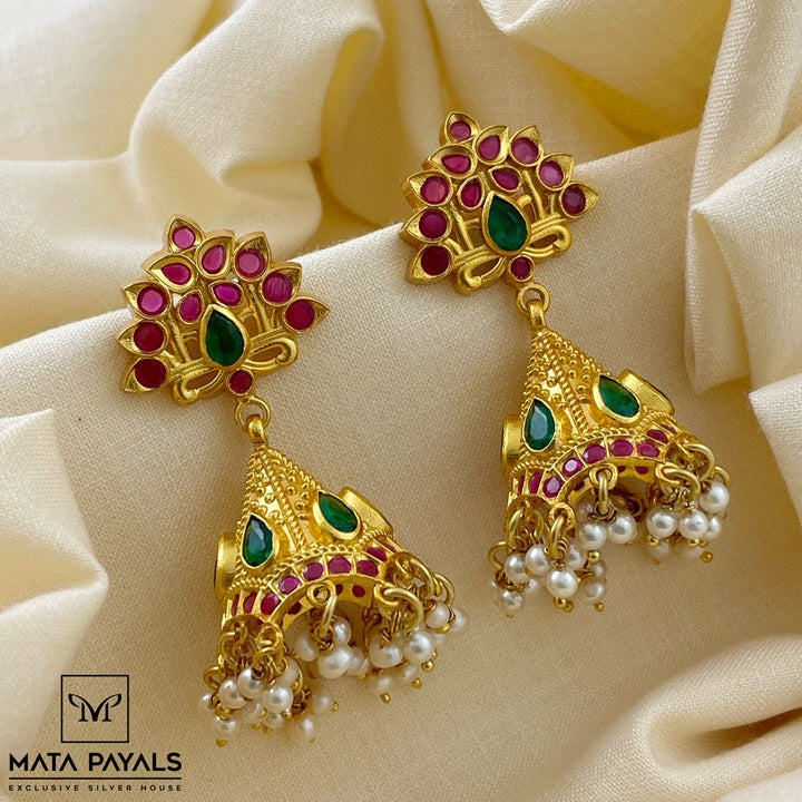 Traditional Gold Polish Jhumka