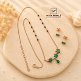 Rose Gold Green Mangalsutra