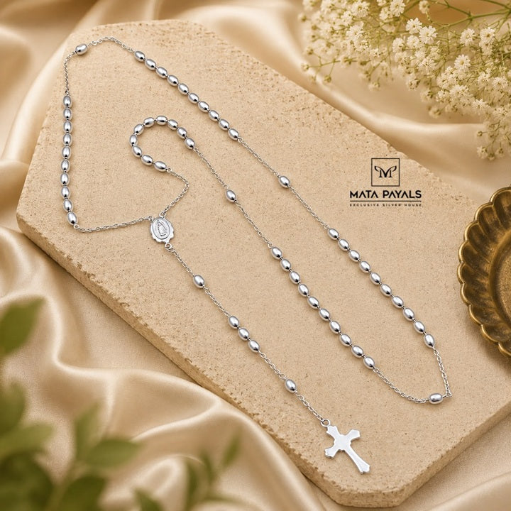 Silver Jesus Pendant Chain