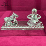 Silver Nandi Linga Idol