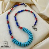 Oxidised Silver Precious Necklace