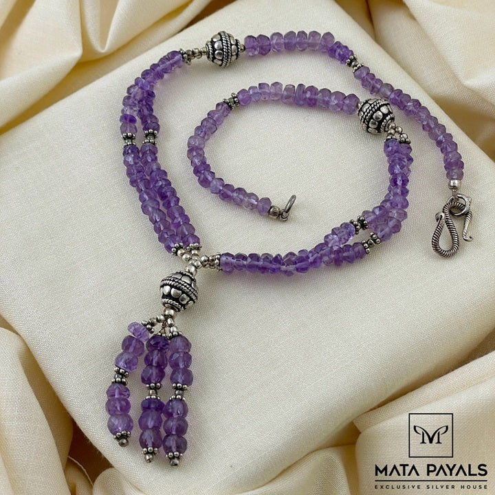 Trendy Silver Beads Necklace