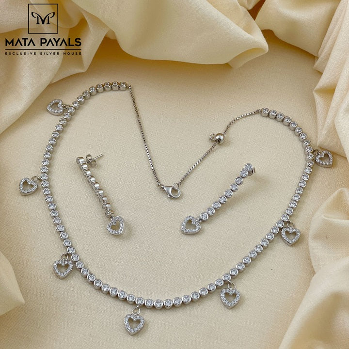 Mesmeric Rhodium Necklace