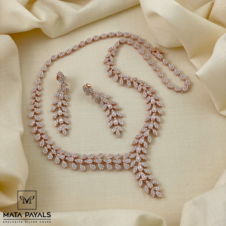 Exclusive Silver Rose Gold Necklace