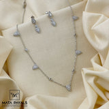 Charming Zircon Silver Pendant Set