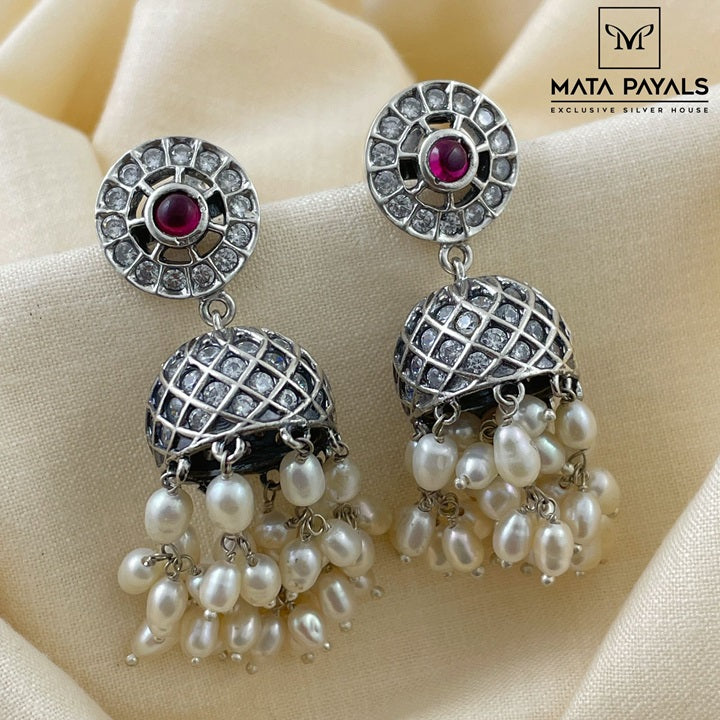 Delightful Oxidised Jhumka