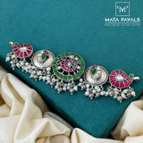 Fusion Oxidised Kundan Choker