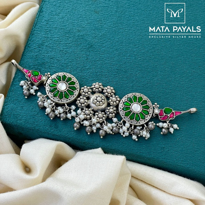 Birdy Kundan Oxidised Choker