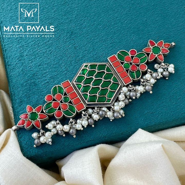 Elegant Oxidised Kundan Choker