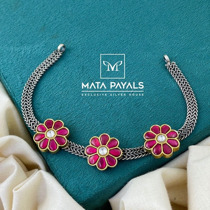 Red Floral Kundan Choker
