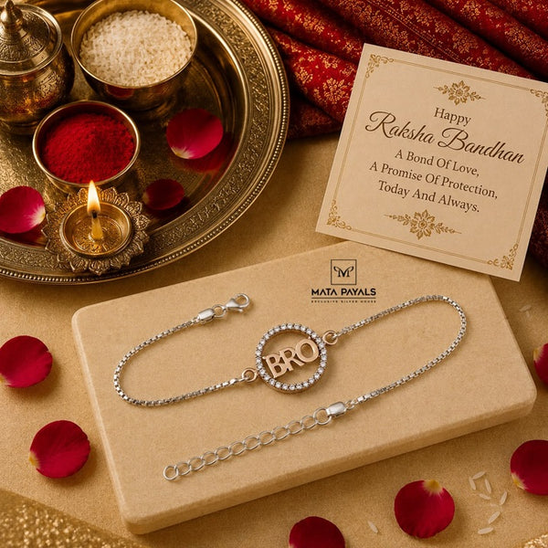 Dual Tone Zircon Rakhi