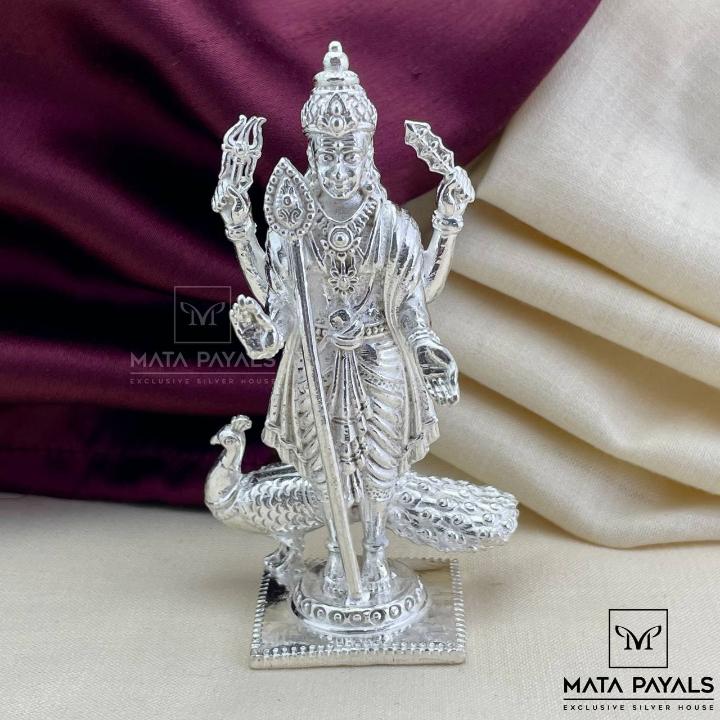 Silver Shri Kartikeya Idol