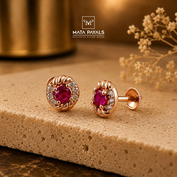 Excellent Rose Gold Stud