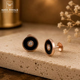 Rose Gold Enamel Stud