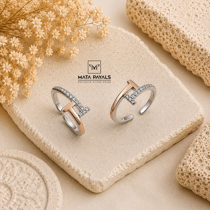 Unique Dual Tone Toe Ring