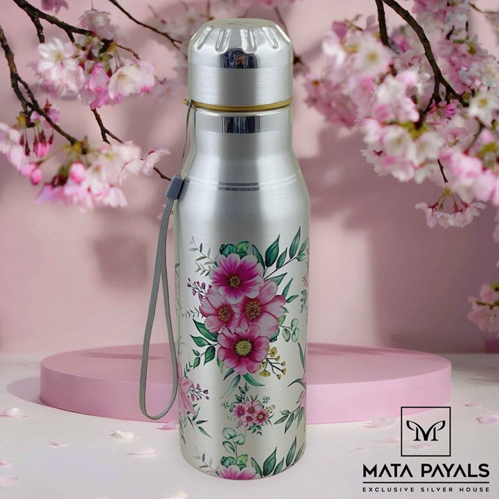 Designer Silver Water Bottle
