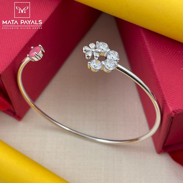 Fancy Rhodium Kada