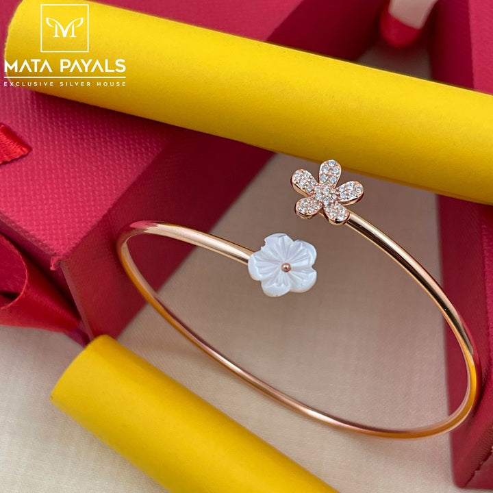 Rose Gold Floral Kada