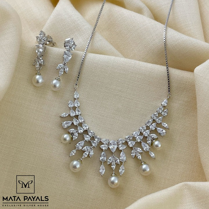 Party Wear Zircon Pendant Set