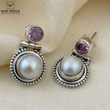 Fancy Colours Silver Earrings