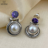 Fancy Colours Silver Earrings