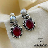 Elegant Silver Cut Stone Hanging