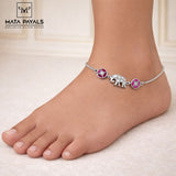 Elephant Kundan Anklet