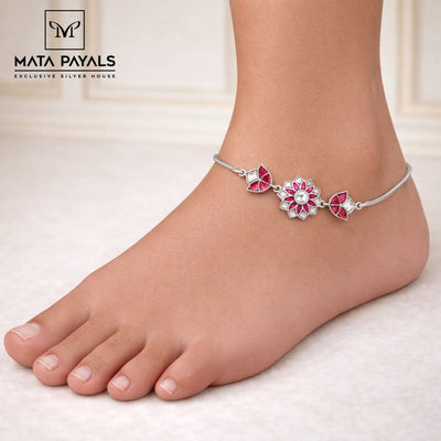 Ravishing Kundan Anklet