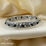 Black Stone Marcasite Kada
