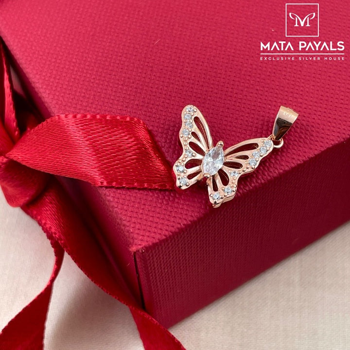 Rose Gold Butterfly Pendant