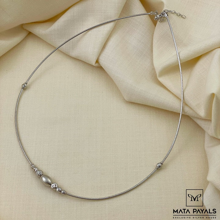 7 Silver Beads Neckchain