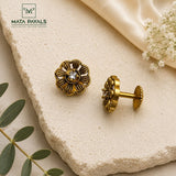 Floral Gold Plated Stud