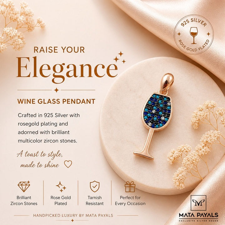 Rose Gold Wine Pendant