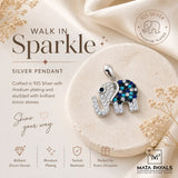 Sparkling Zircon Elephant Pendant