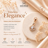 Rose Gold Swan Pendant