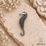Marcasite Seahorse Brooch
