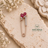 Rose Gold Zircon Brooch