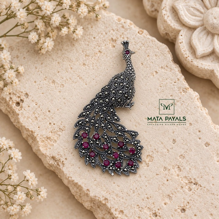 Fabulous Peacock Brooch