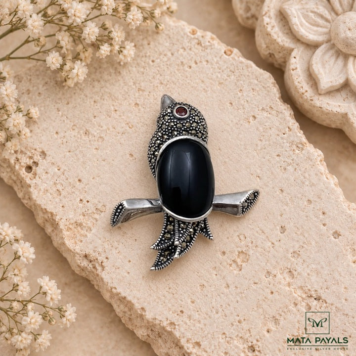 Marcasite Bird Brooch