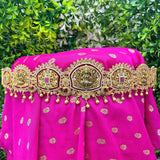 Gorgeous Reversable Devi Lakshmi Gold Plated Waist Belt