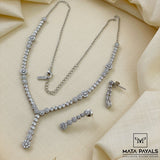 Gorgeous Rhodium Plated Silver Necklace