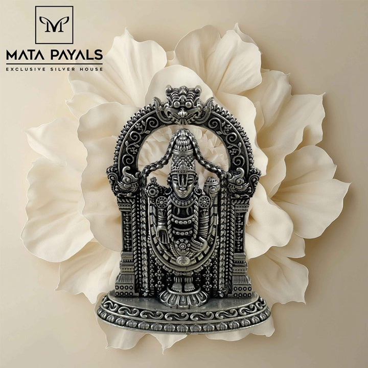 7.5 Cm Oxidised Balaji Idol