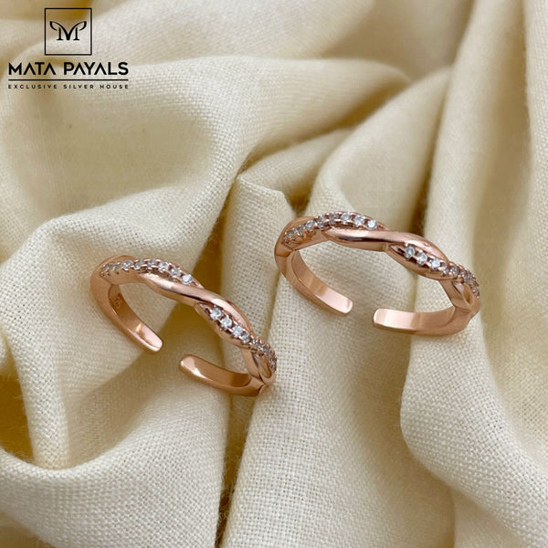Fancy Rose Gold Toe Ring