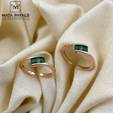 Green Rose Gold Toe Ring